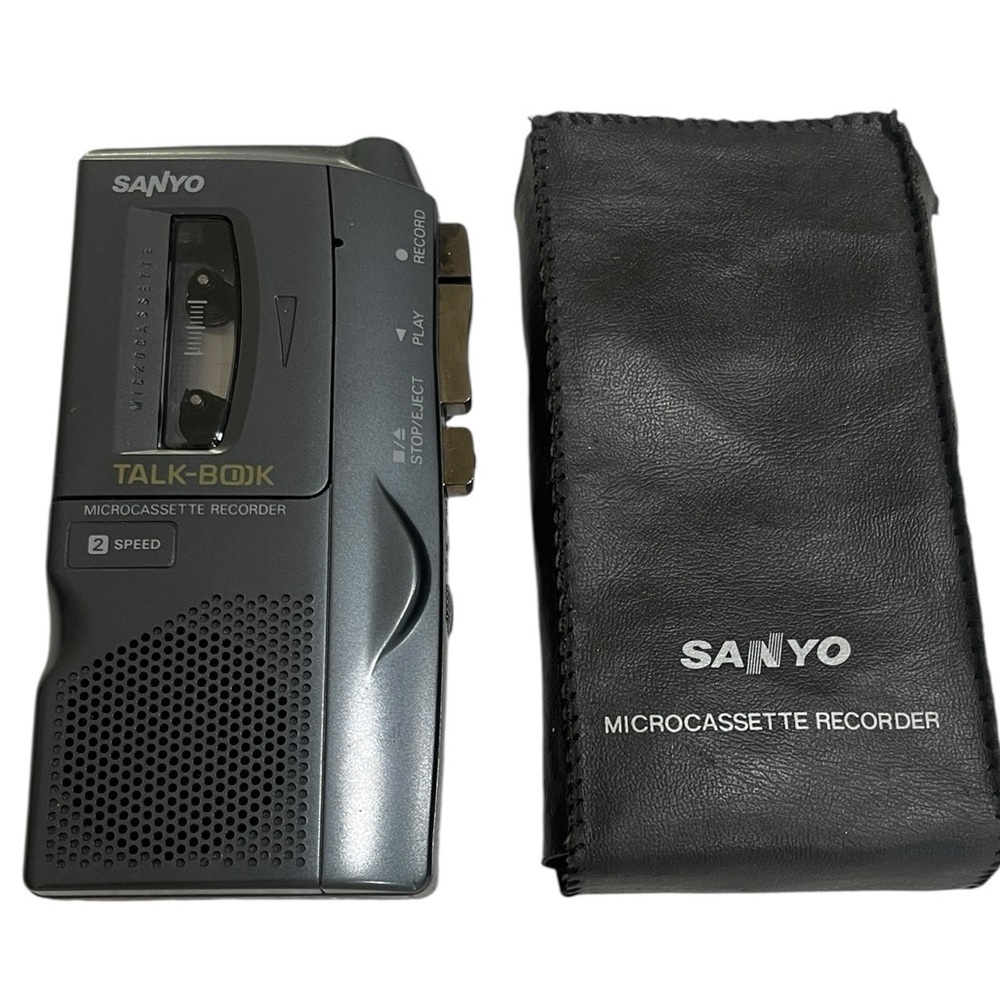 Vintage Sanyo Talk-Book Microcassette Recorder 2 Speed